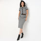 Slim Fit Skirt With Checkered Print