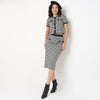 Slim Fit Skirt With Checkered Print