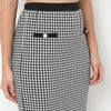 Slim Fit Skirt With Checkered Print