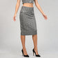 Slim Fit High Rise Printed Skirt