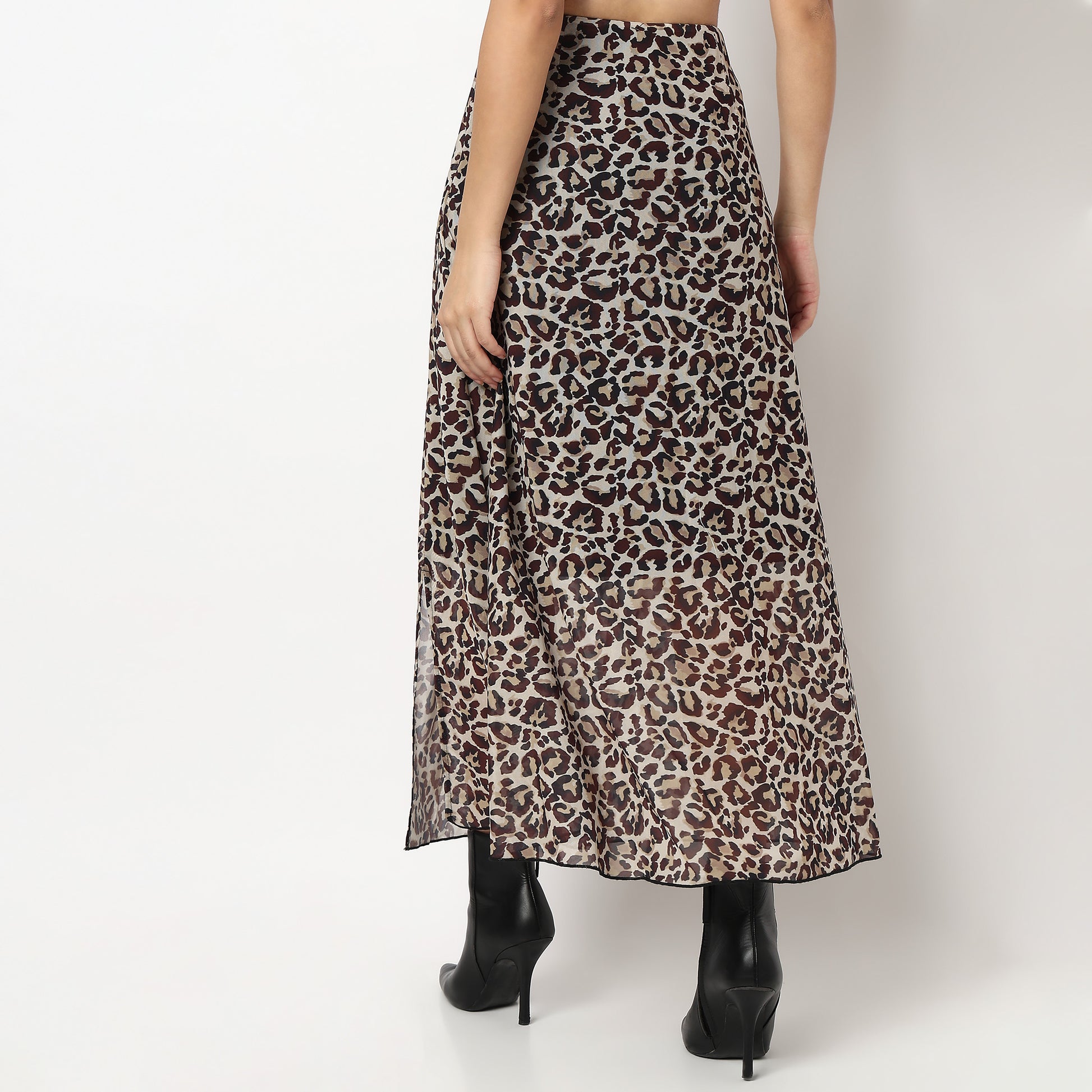 Buy Women Straight Fit Printed Ankle Length High Rise Skirt  - Style Union