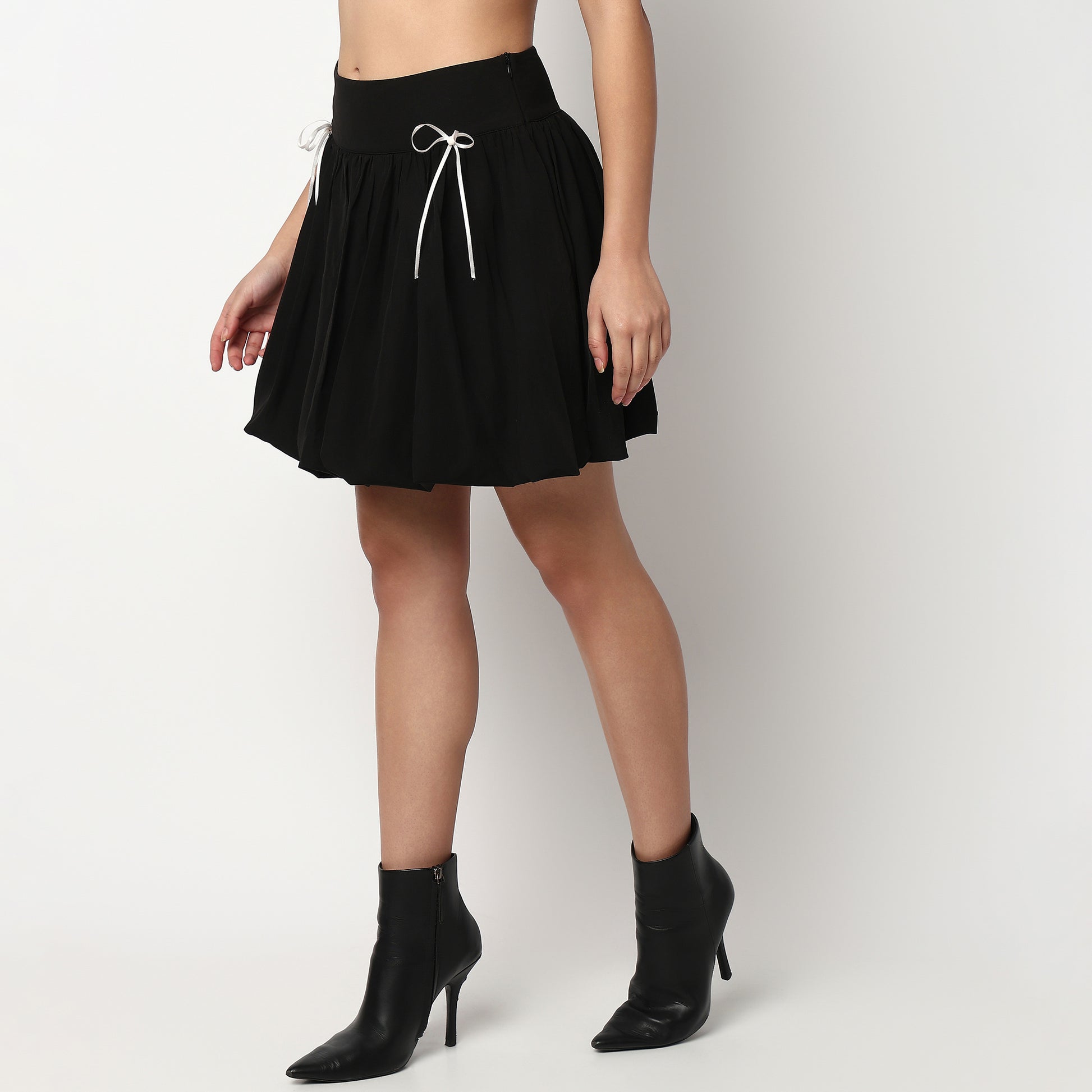 Buy Women Flare Fit Solid Short Length High Rise Skirt  - Style Union