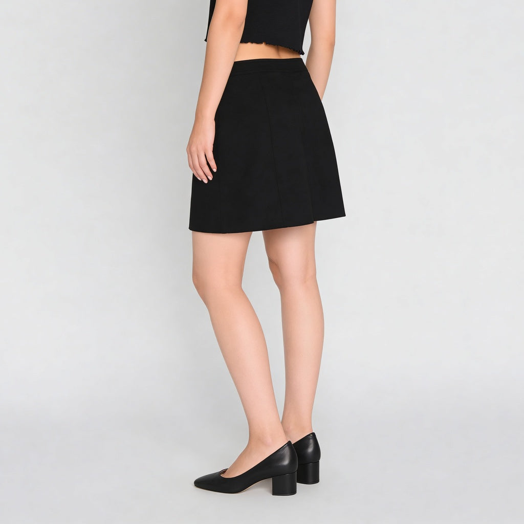 A-Line Skirt With Buttons Detail