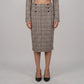 Slim Fit Checkered Skirt