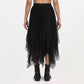 Solid Flare Fit Mid Rise Skirt