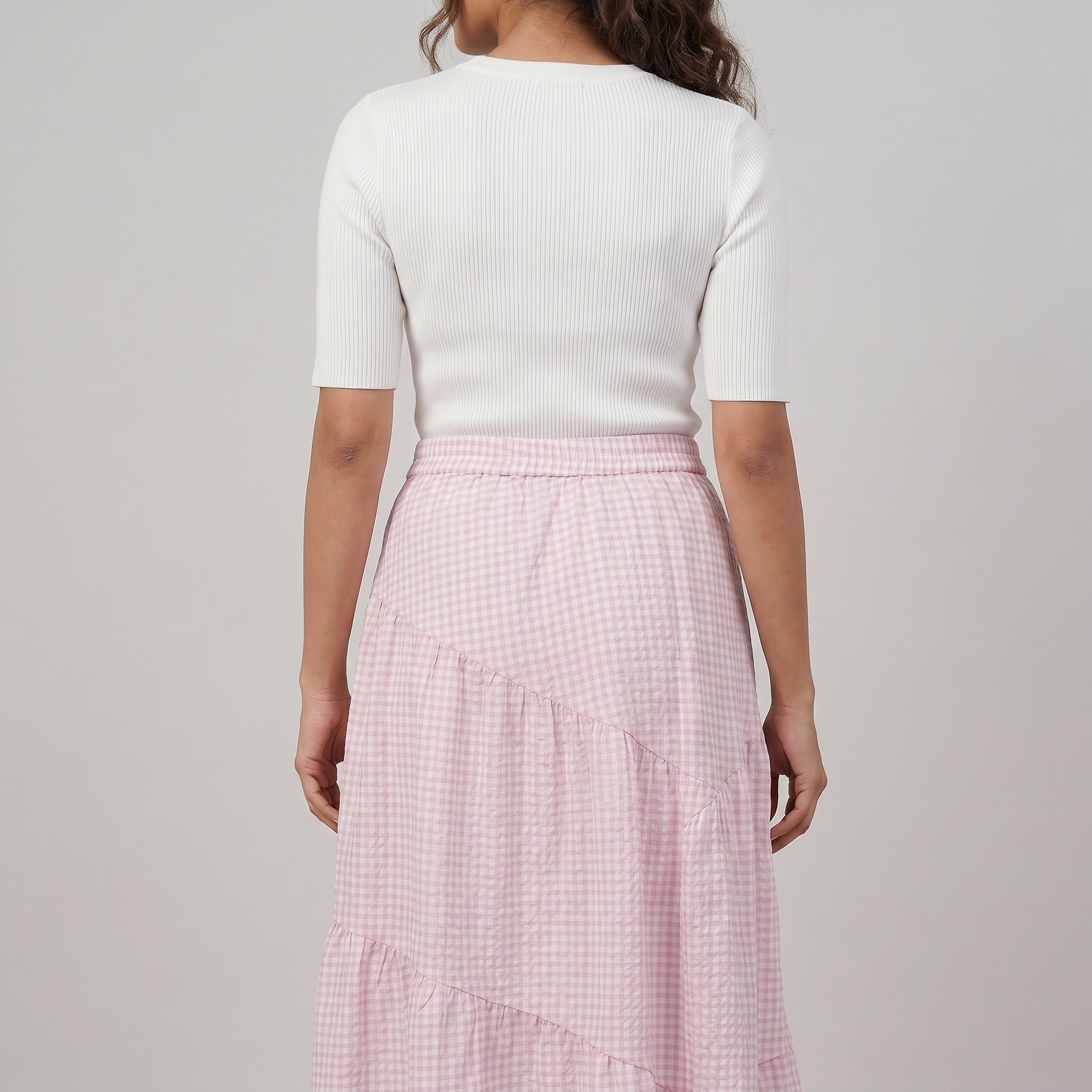 Checkered Flared Betty Skirt