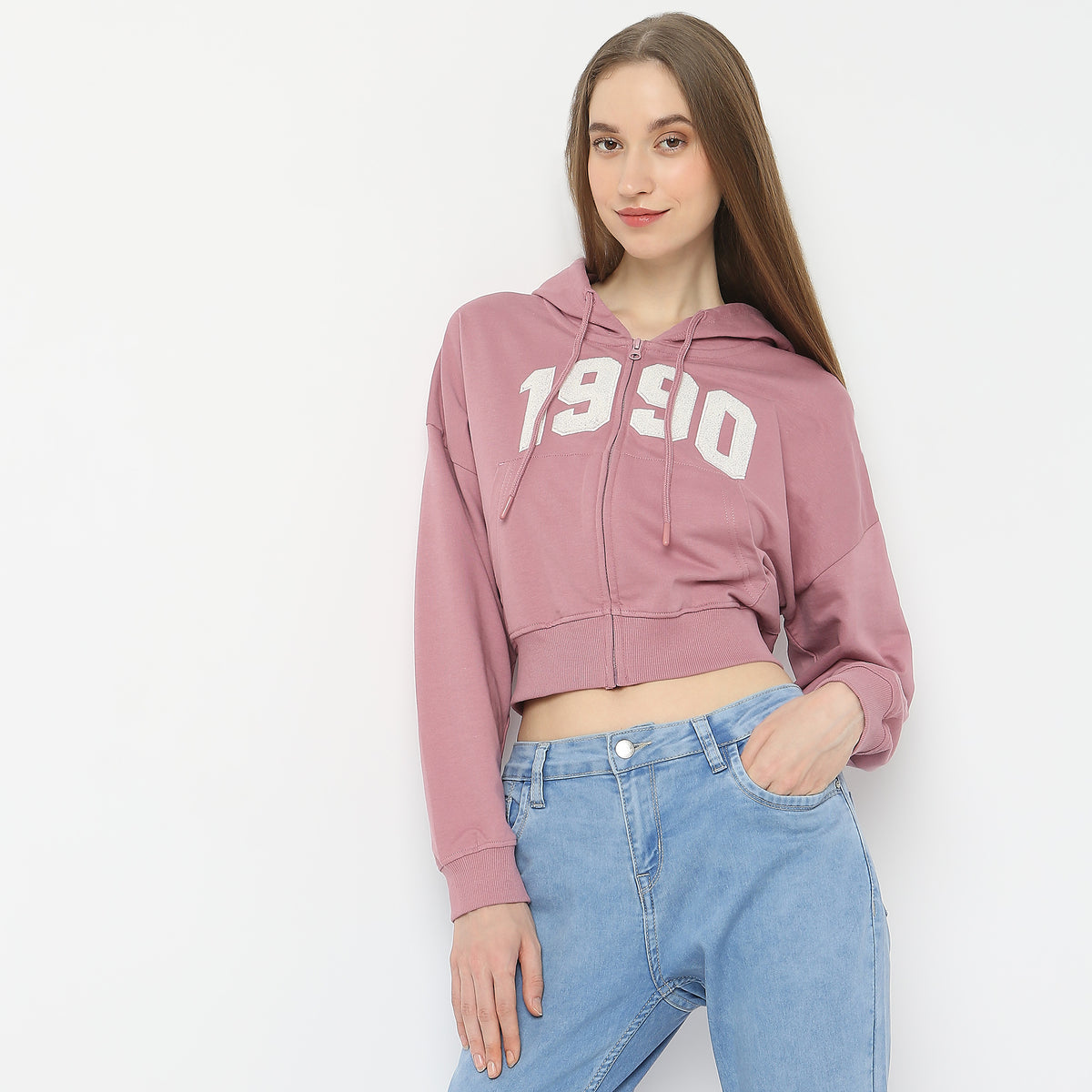 Regular Fit Solid Sweatshirt