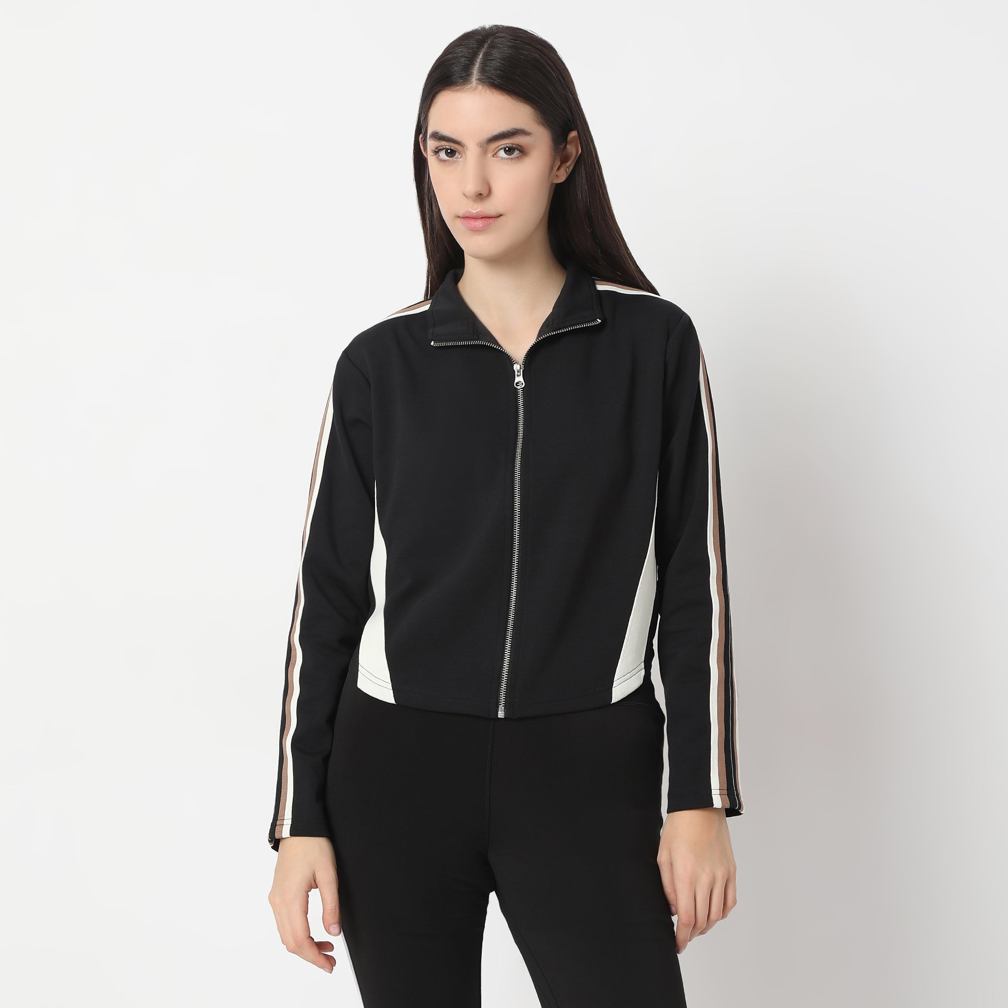 Regular Fit Solid Sweatshirt