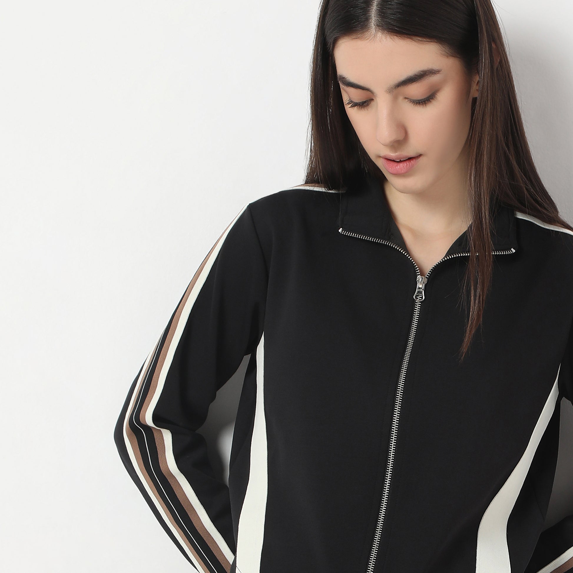 Regular Fit Solid Sweatshirt