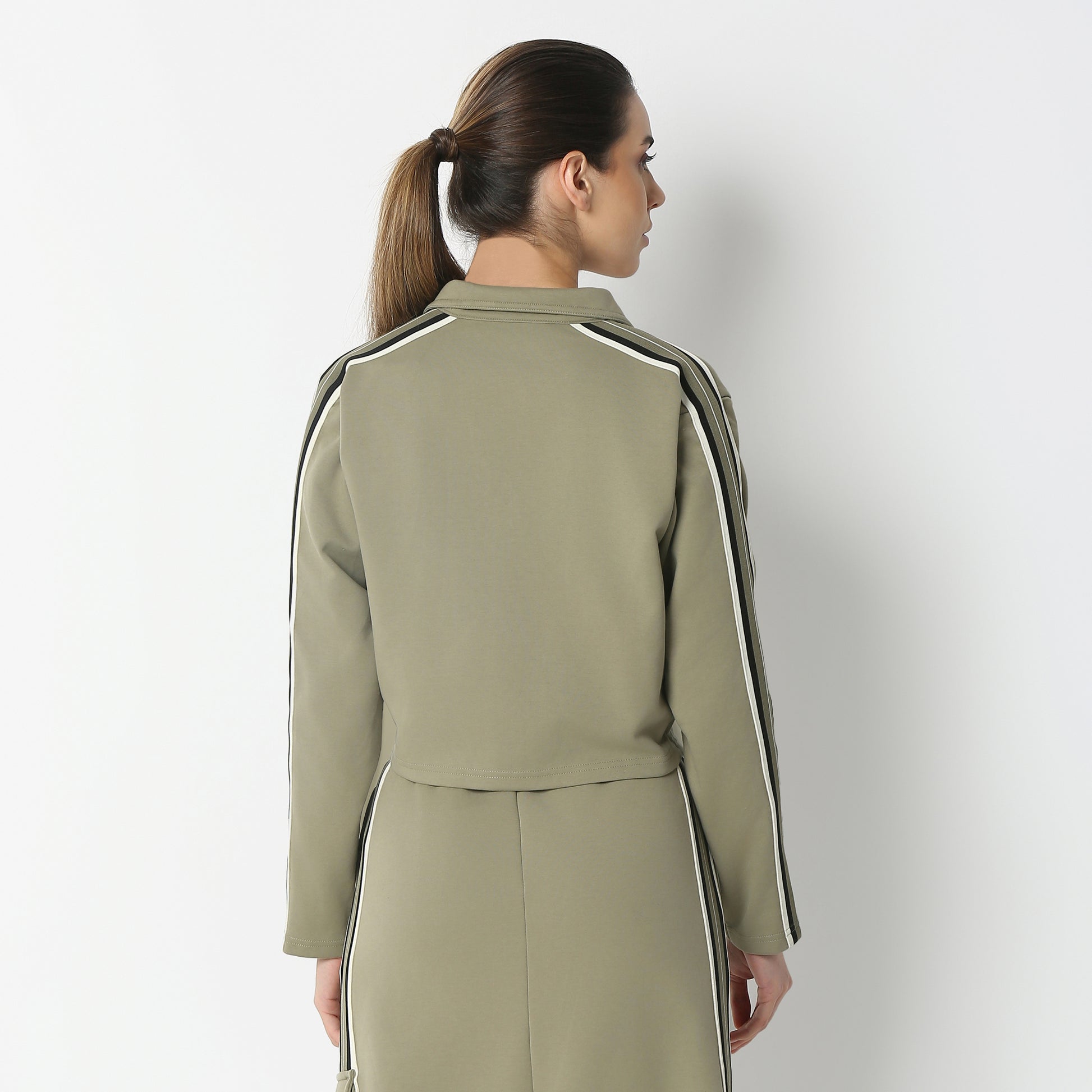 Regular Fit Solid Sweatshirt