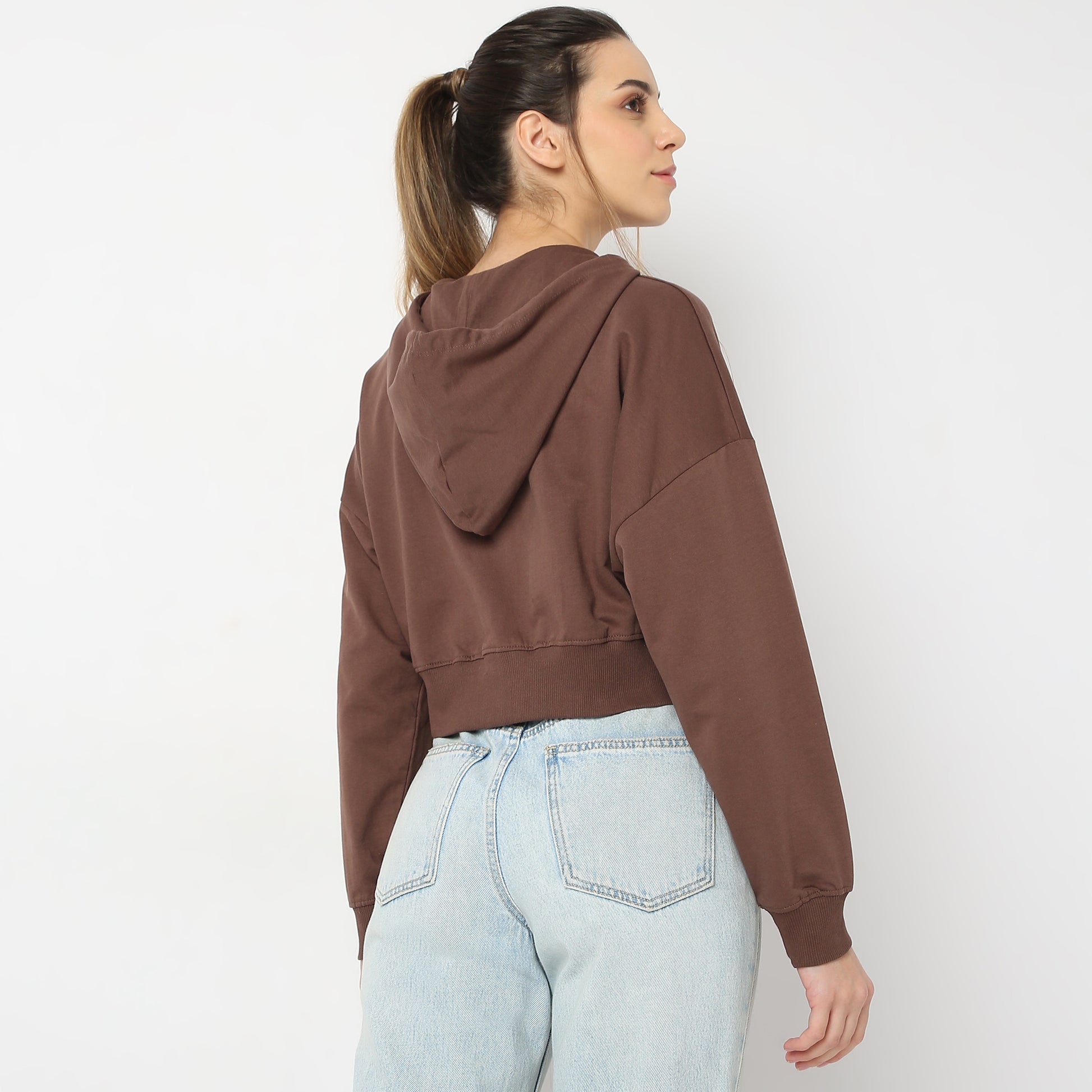 Regular Fit Solid Sweatshirt