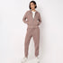 Solid Sweatshirt With Front Zipper Opening