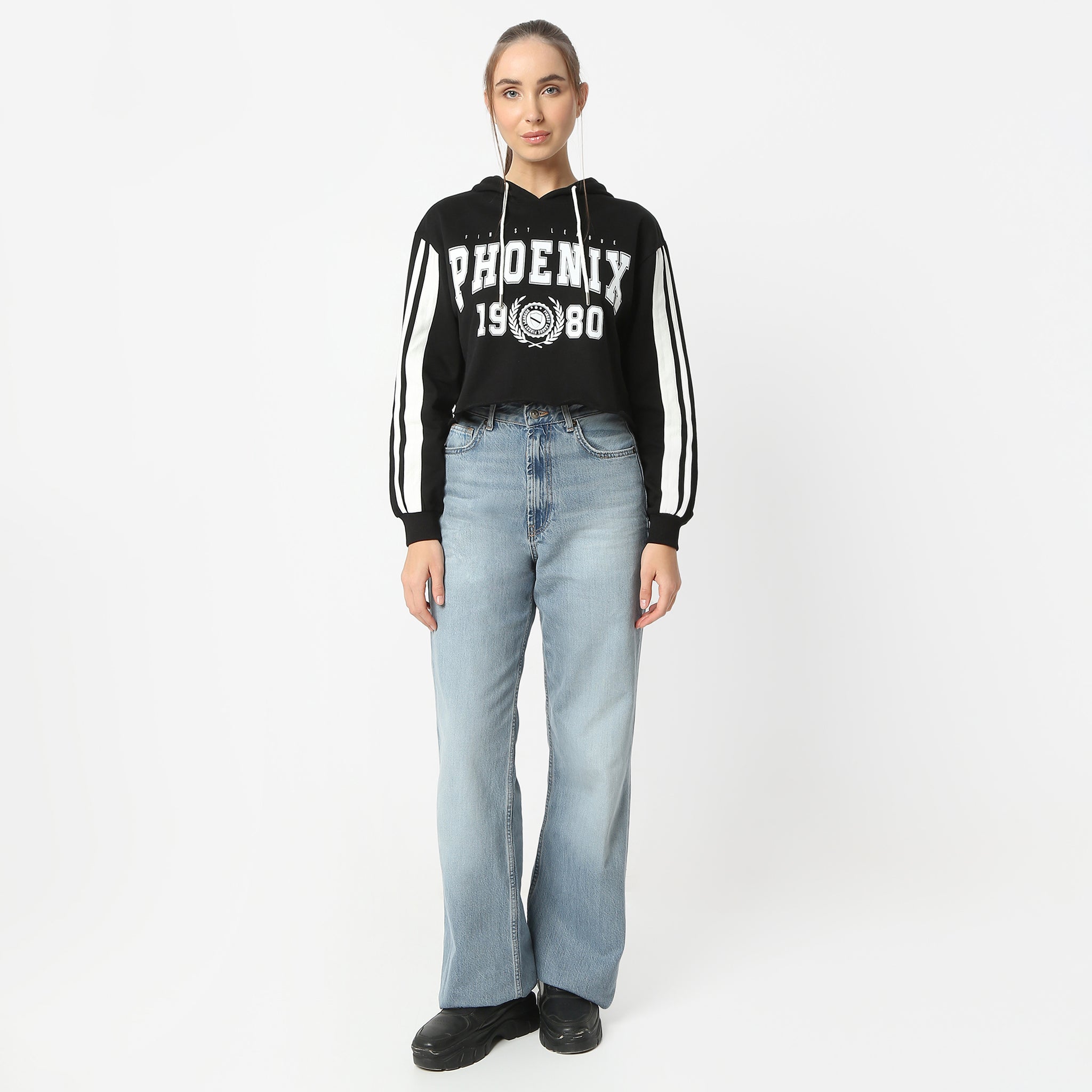 Regular Fit Graphic Hoodie Regular Length T-Shirt