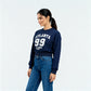 Oversize Cotton Graphic Cropped Sweat Tee