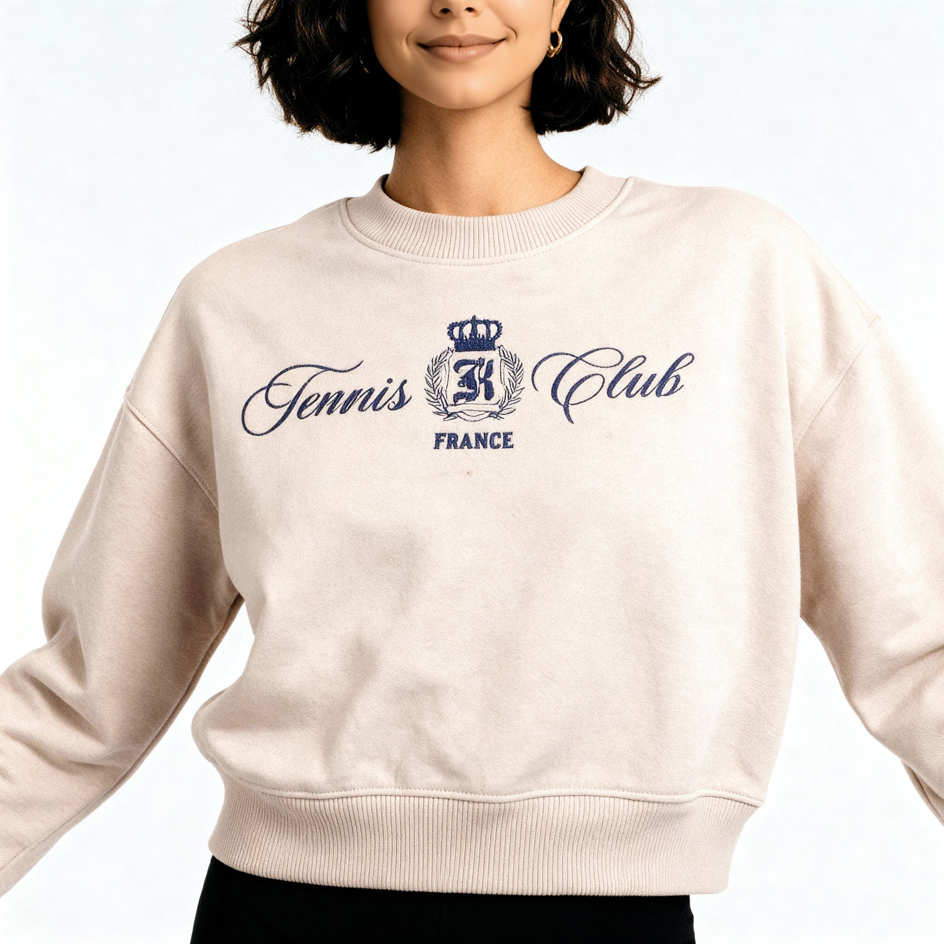 Graphic Cropped Boxy Sweat Tee