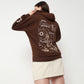 Oversize Cotton Graphic Hoodie Sweat Tee