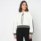 Boxy Fit Sweat Tee With Lace-Up Neckline