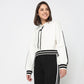 Boxy Fit Sweat Tee With Lace-Up Neckline