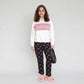 Young Women Sweat Tee With Contrast Colour Blocked Panel With Embroidery