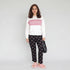 Young Women Sweat Tee With Contrast Colour Blocked Panel With Embroidery