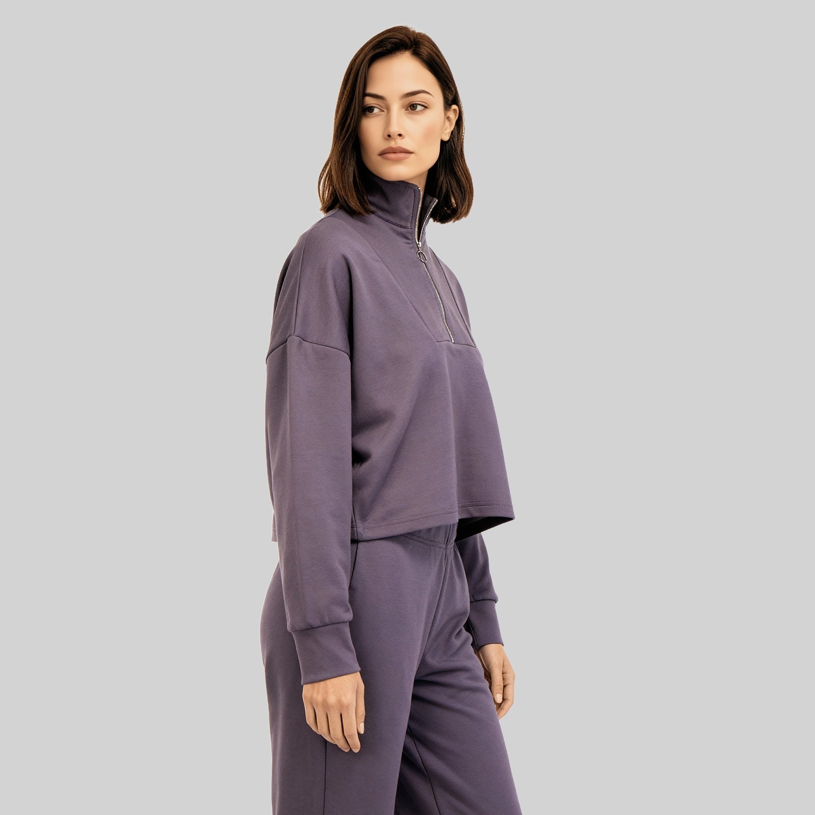 Mock Turtle Neck Sweat Tee