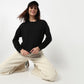 Oversize Cotton Cropped Sweatshirt