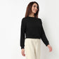 Oversize Cotton Cropped Sweatshirt