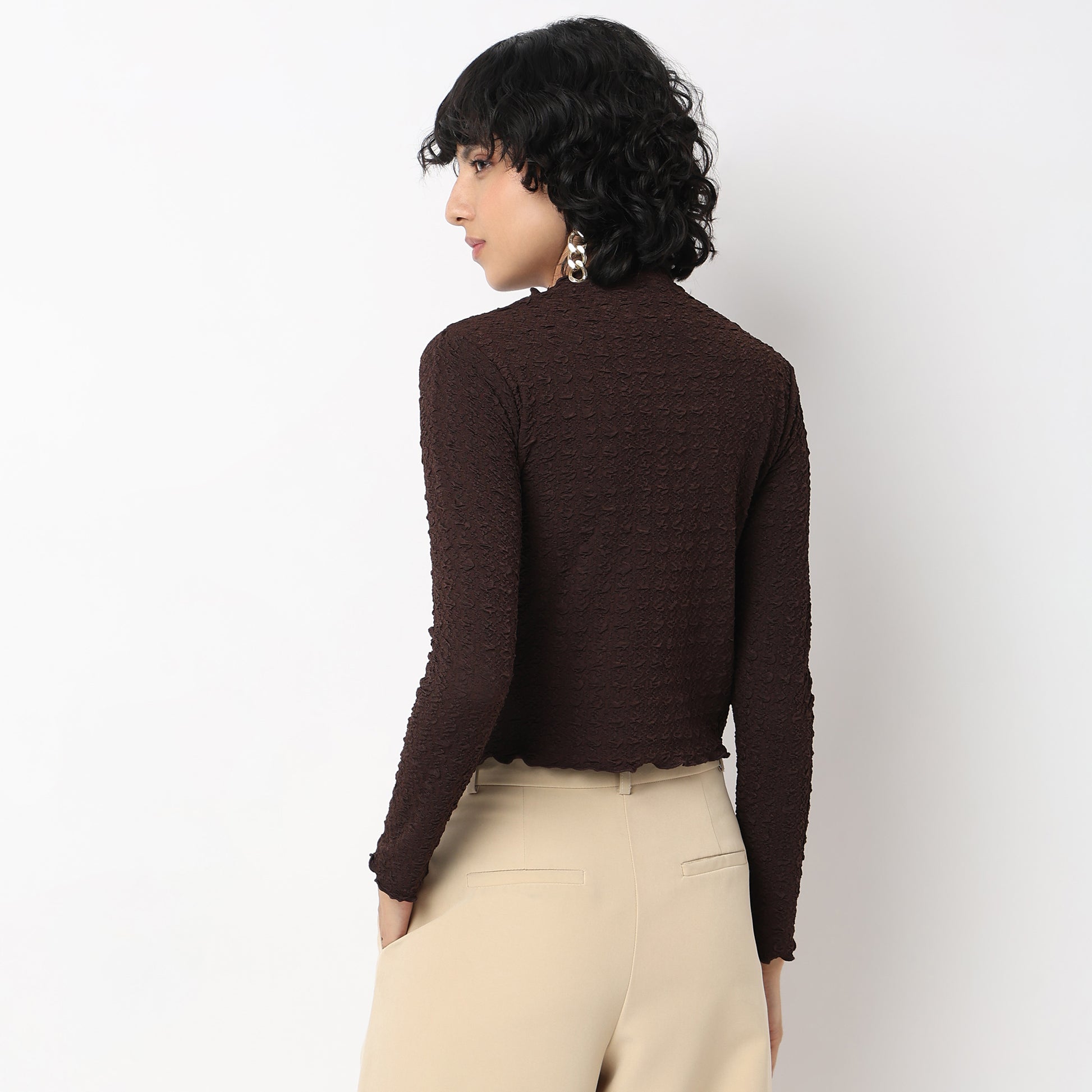 Solid Crew Neck Betty Top