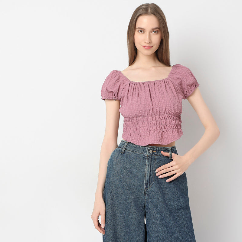 Relaxed Fit Solid Top