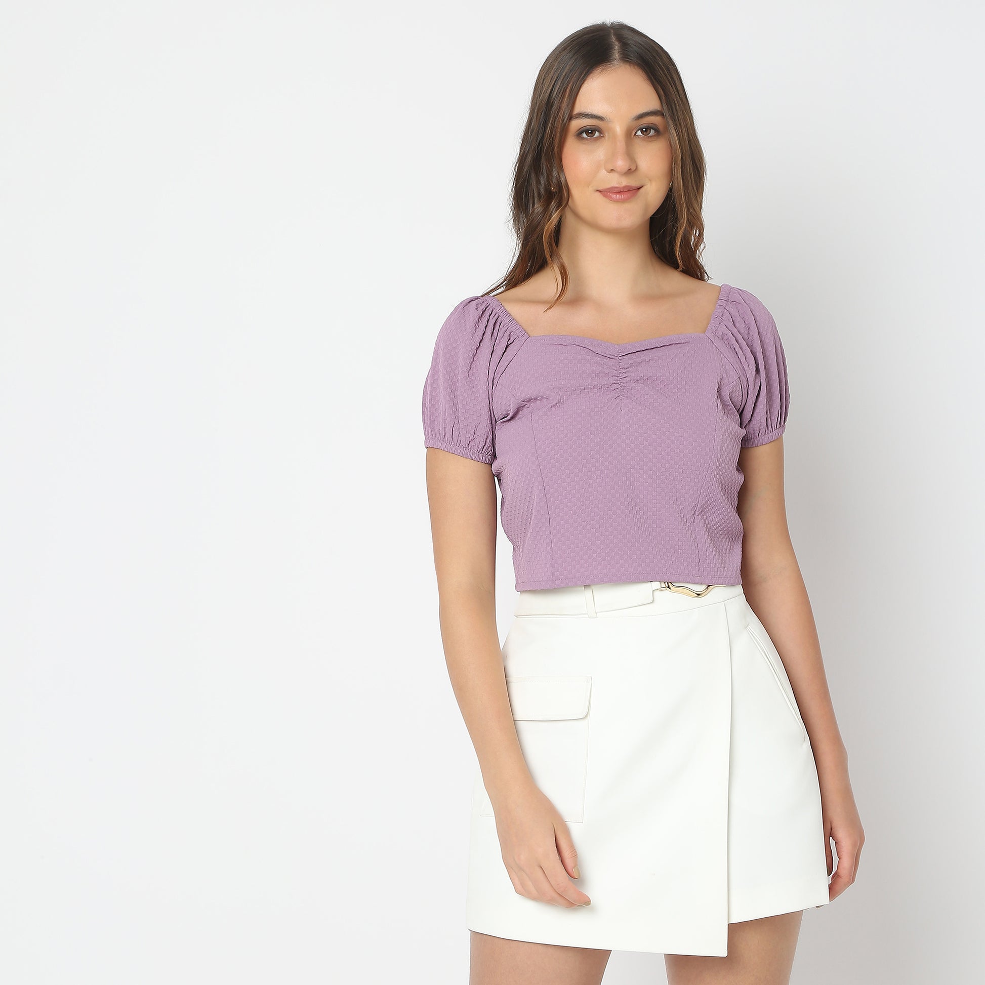 Relaxed Fit Printed Crop Top