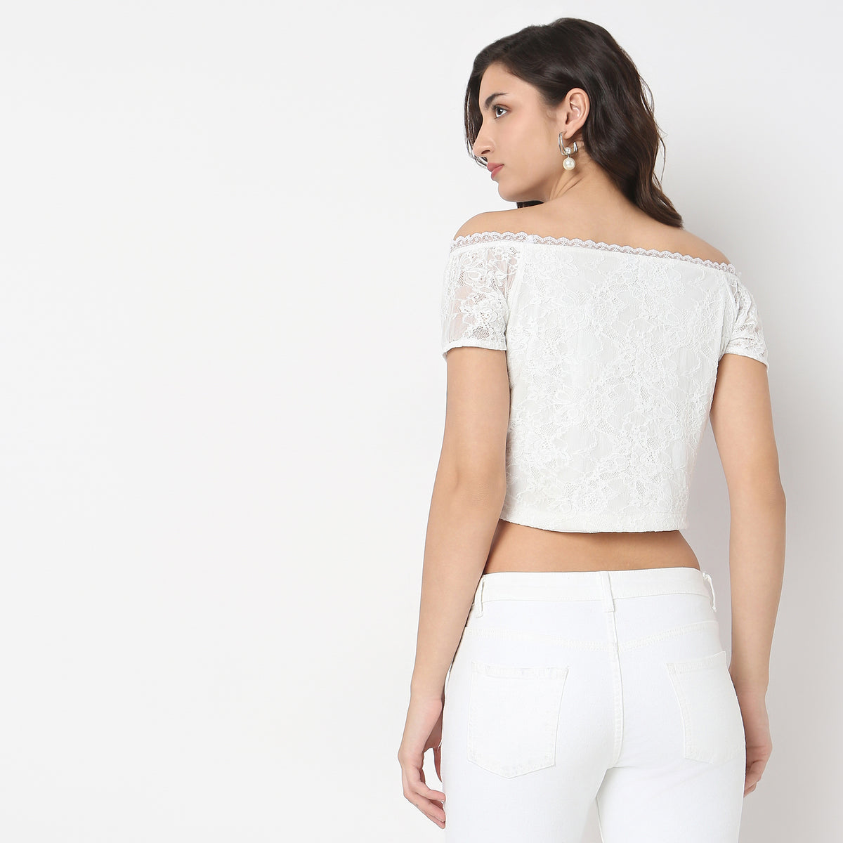 Slim Fit Solid Crop Top