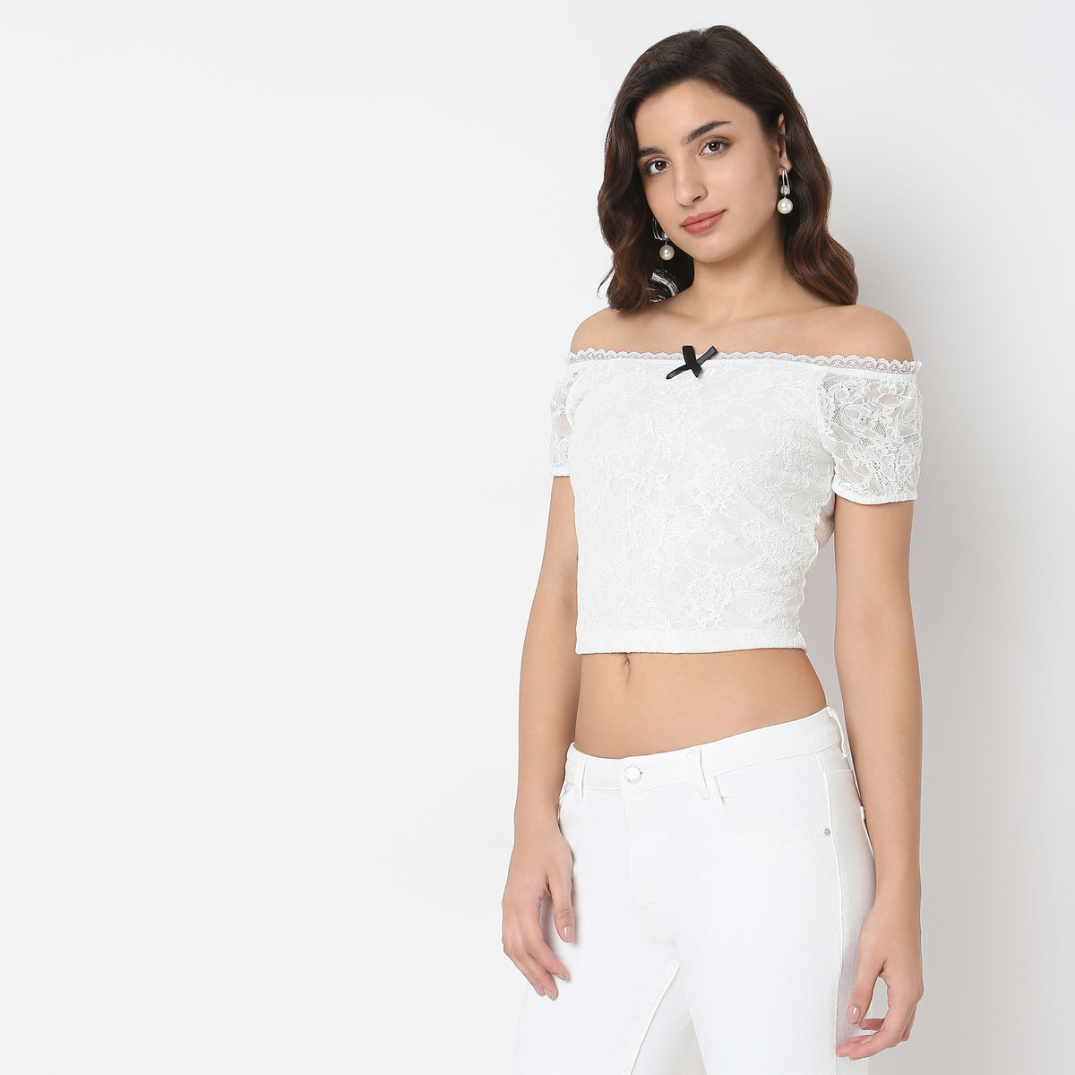 Slim Fit Solid Crop Top