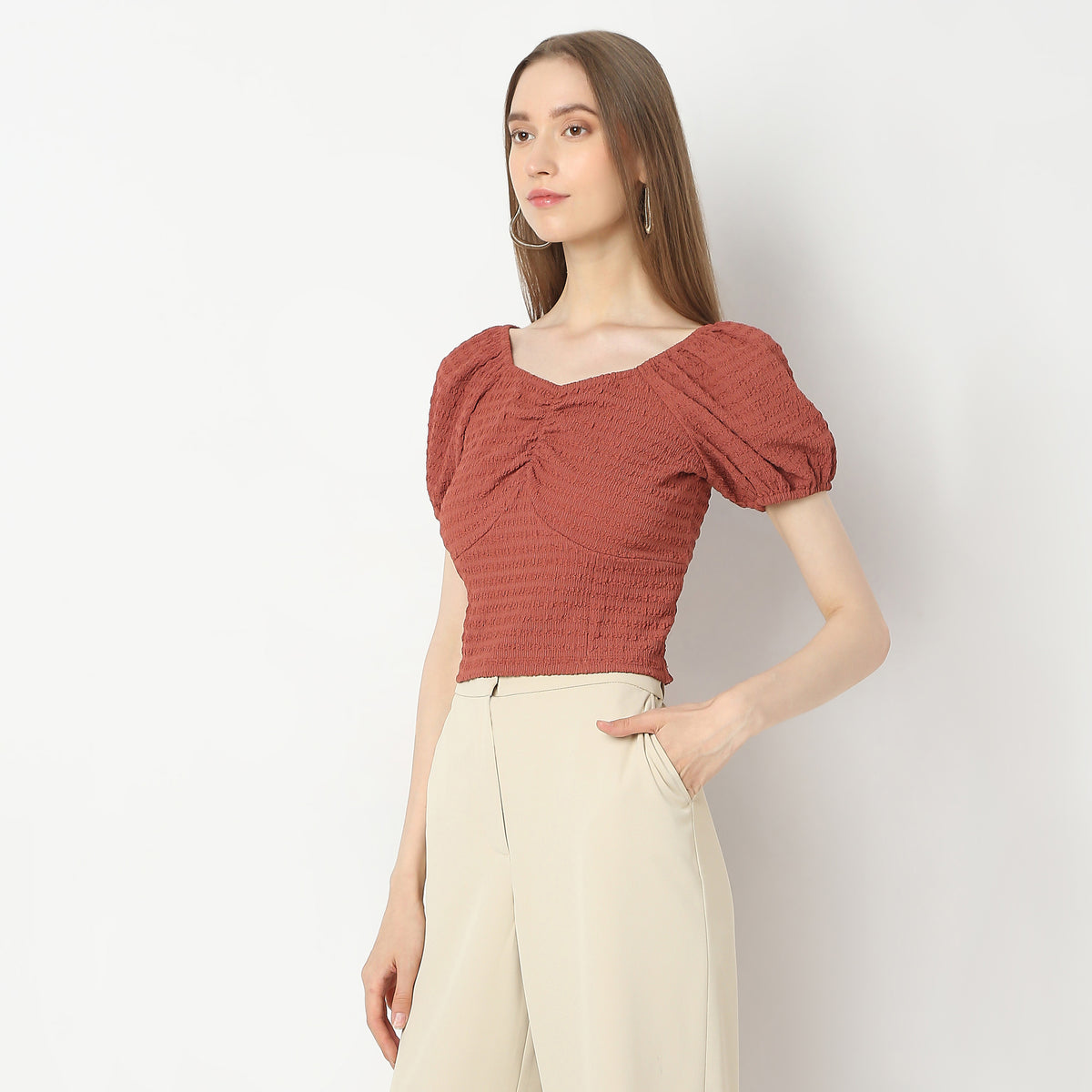 Slim Fit Solid Top