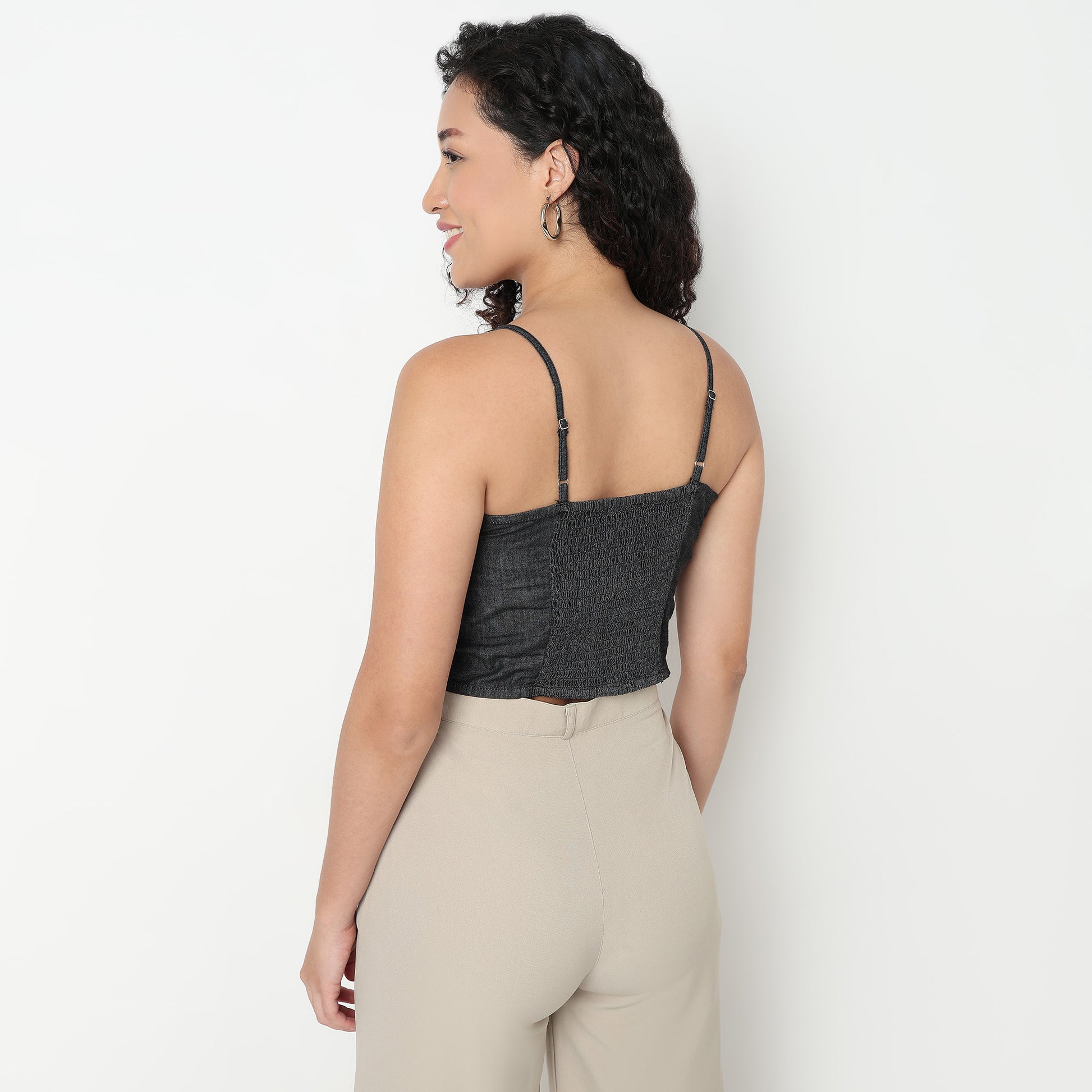 Cotton Fabric Crop Top