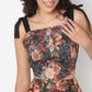 Young Women Corset Top with Floral Print.