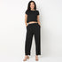 Solid Boxy Fit Crop Top