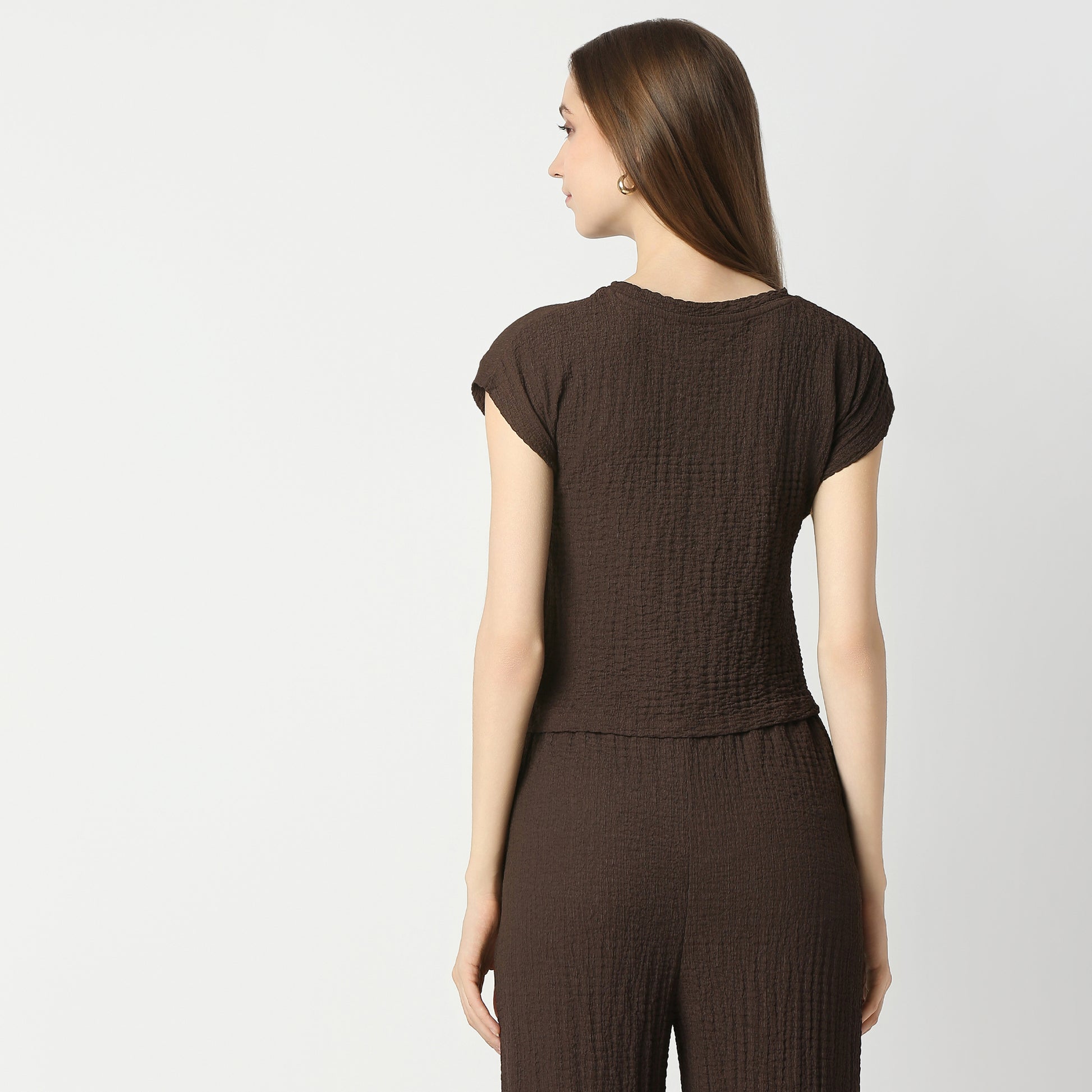 Solid Boxy Fit Crop Top