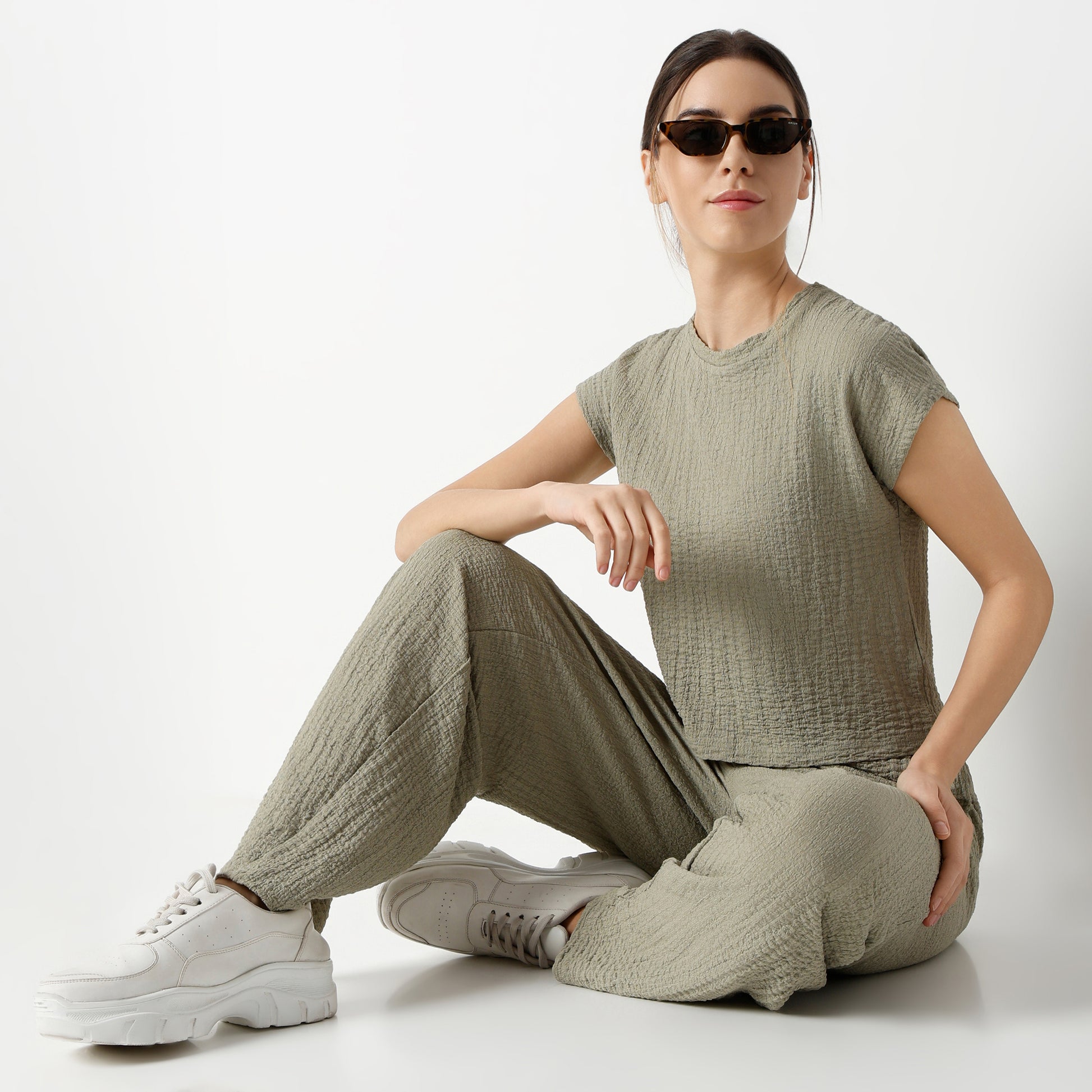 Solid Boxy Fit Crop Top