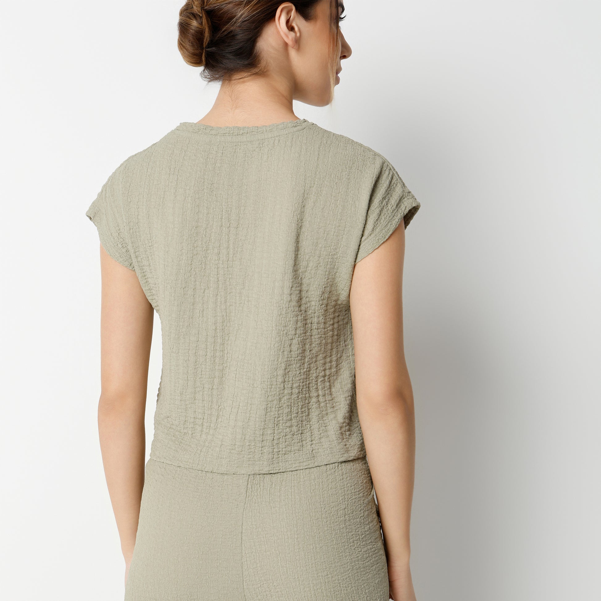 Solid Boxy Fit Crop Top