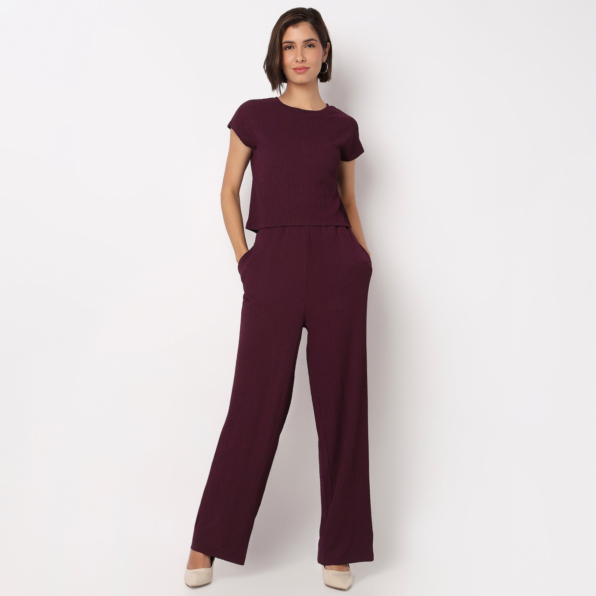 Solid Boxy Fit Crop Top