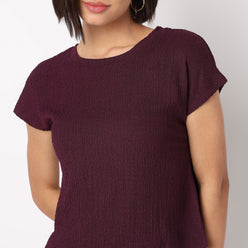 Solid Boxy Fit Crop Top