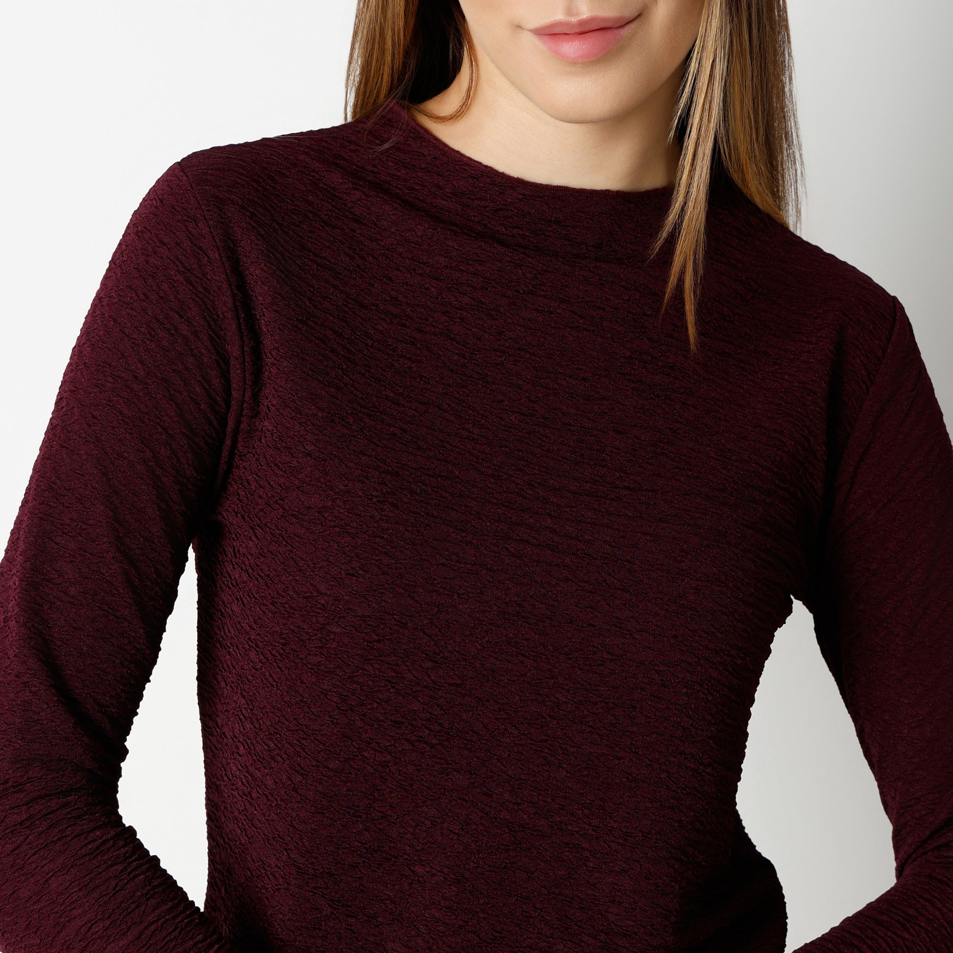 Slim Fit Solid Cropped Top