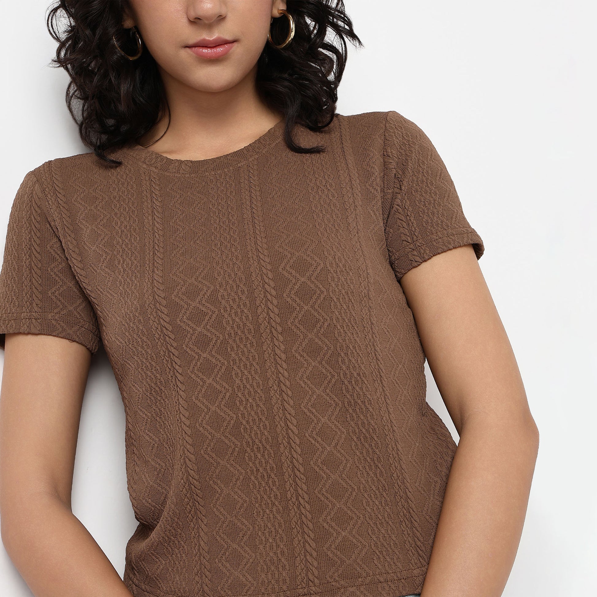 Knitted Betty Short Sleeve Top
