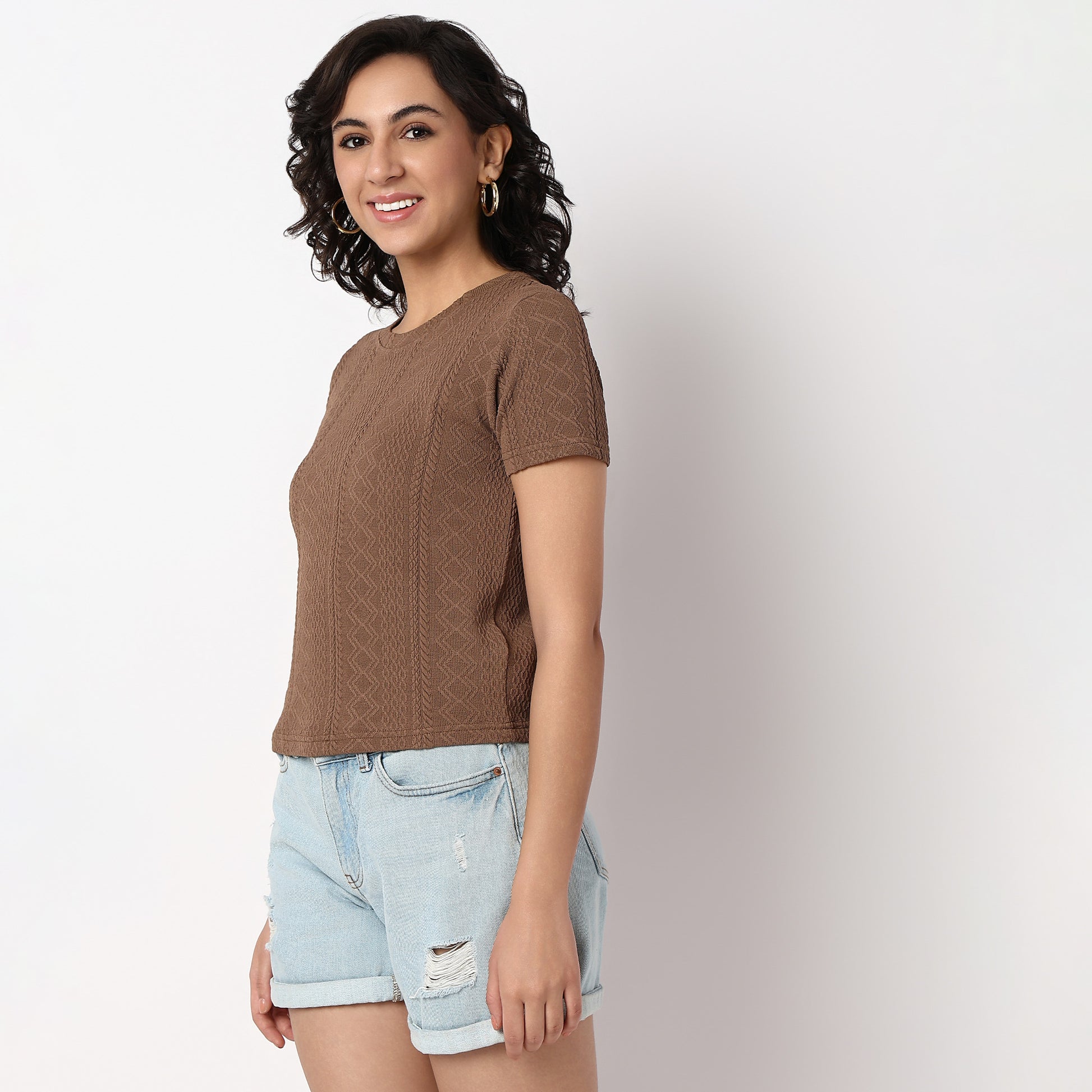 Knitted Betty Short Sleeve Top
