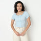Buy Women Slim Fit Structured Puff Sleeve Top  - Style Union
