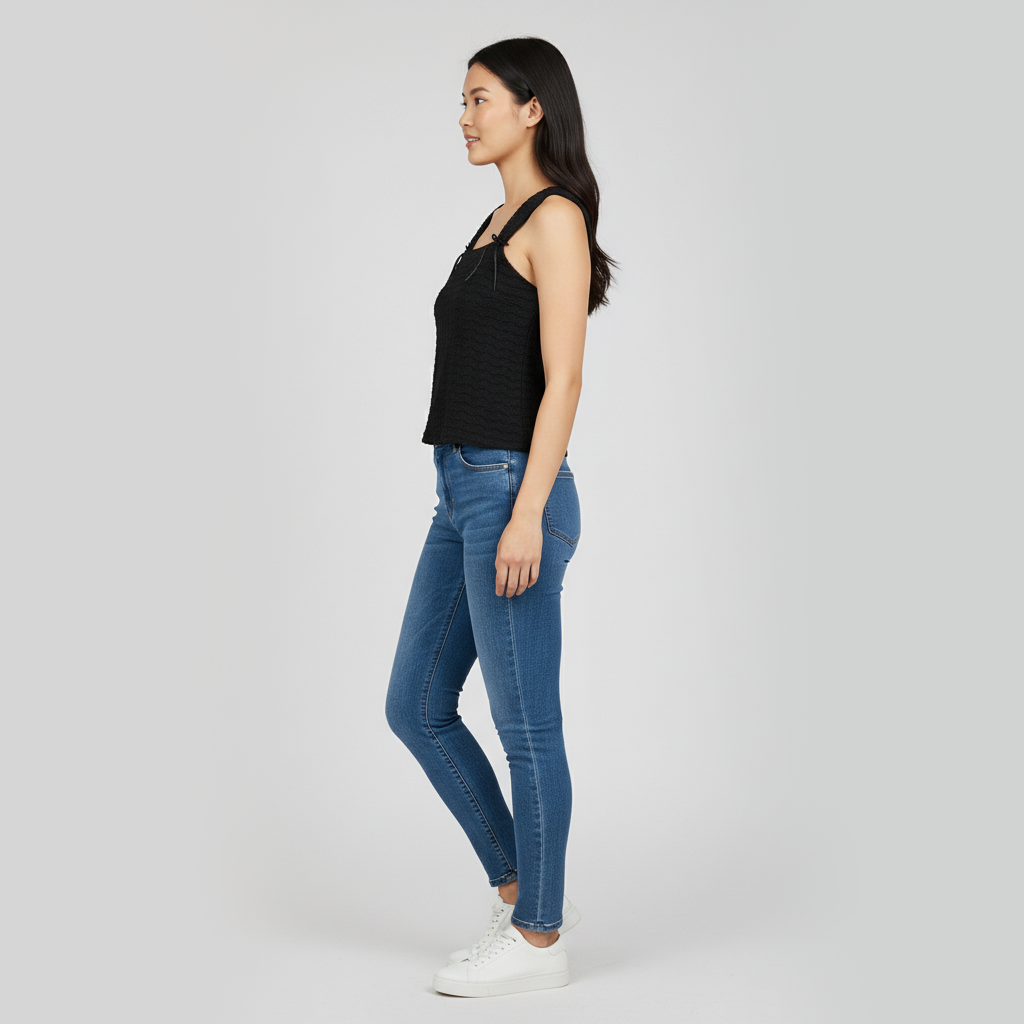 Knitted Solid Slim Fit Top