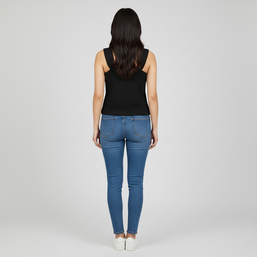 Knitted Solid Slim Fit Top