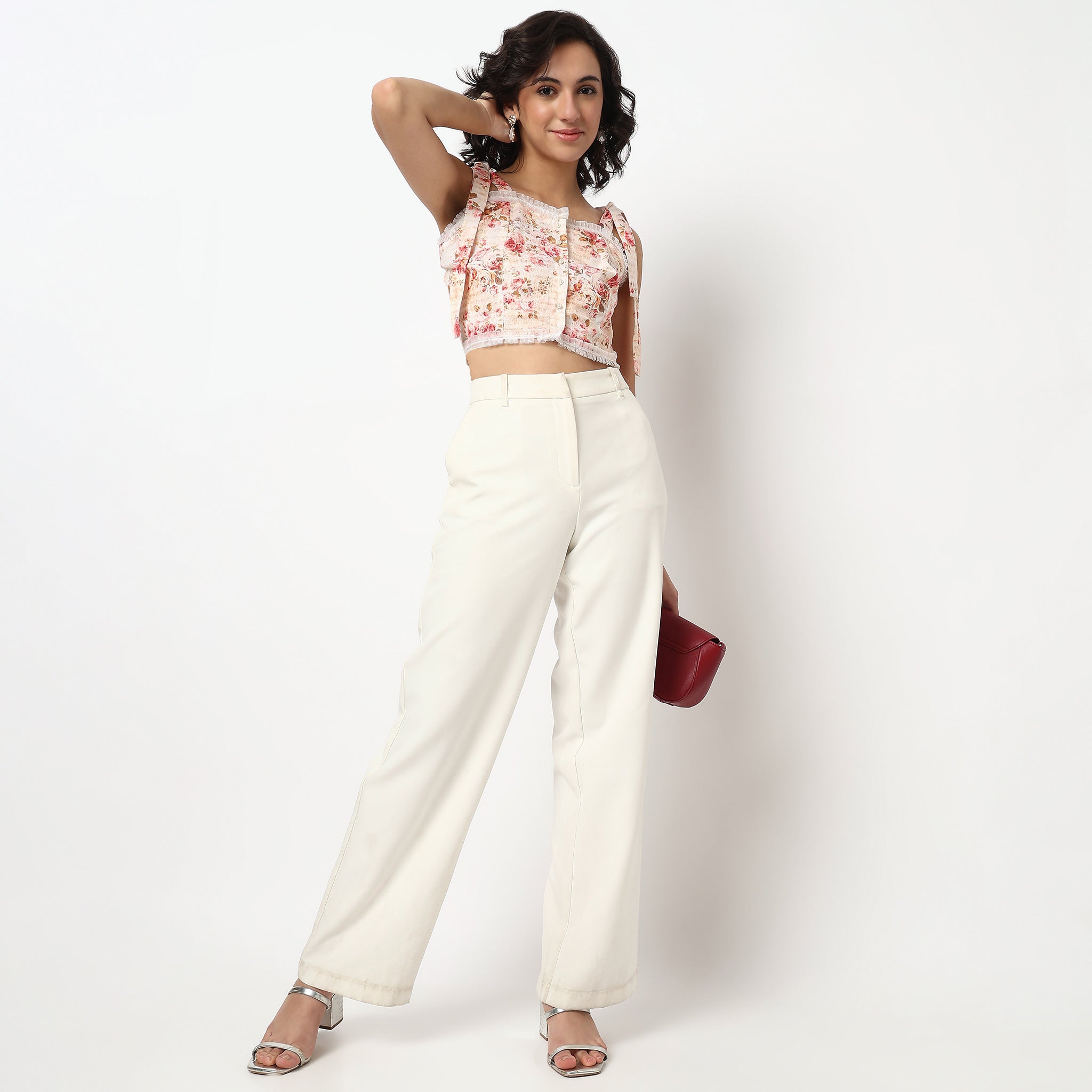 Buy Women Slim Fit Floral Sleeveless Top  - Style Union