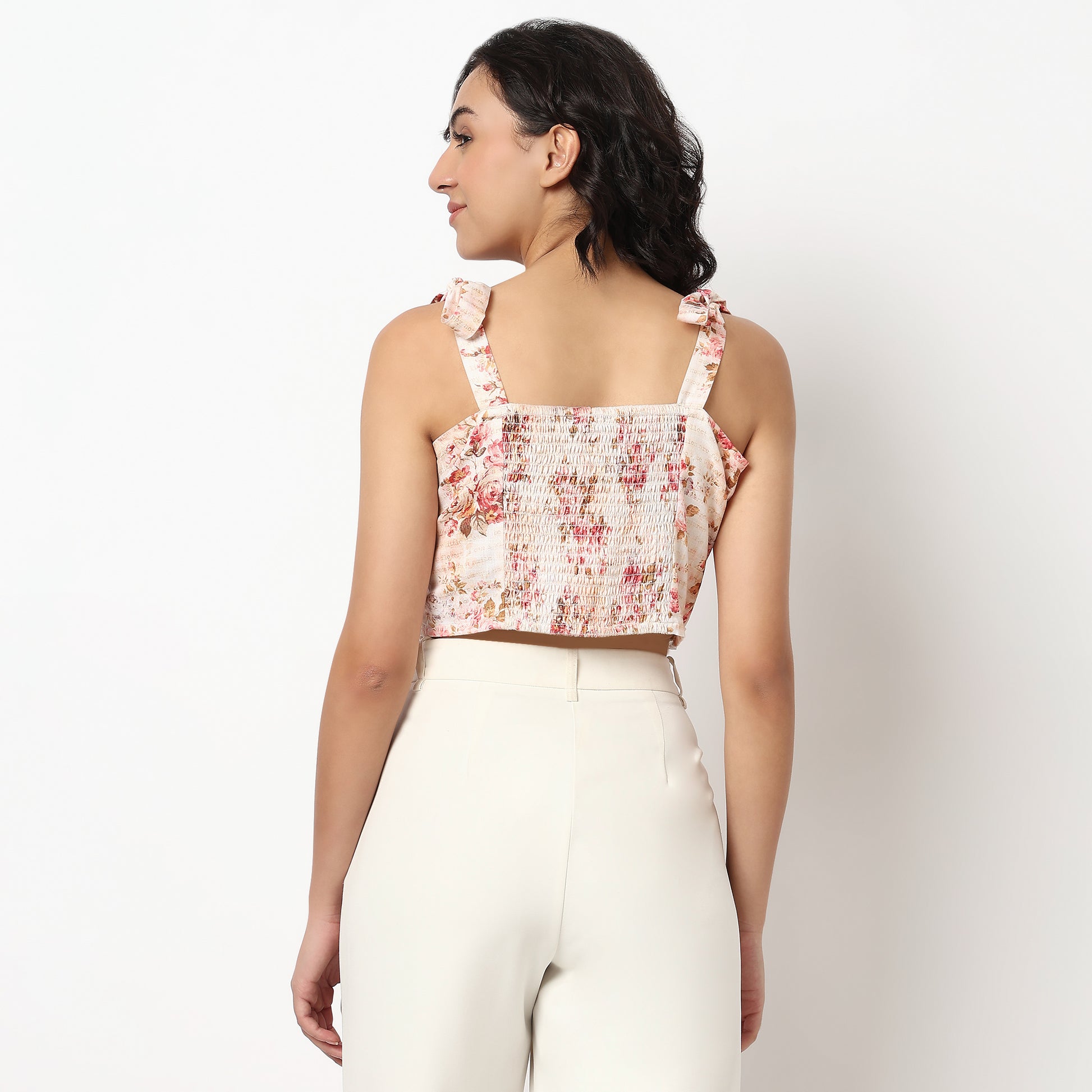 Buy Women Slim Fit Floral Sleeveless Top  - Style Union