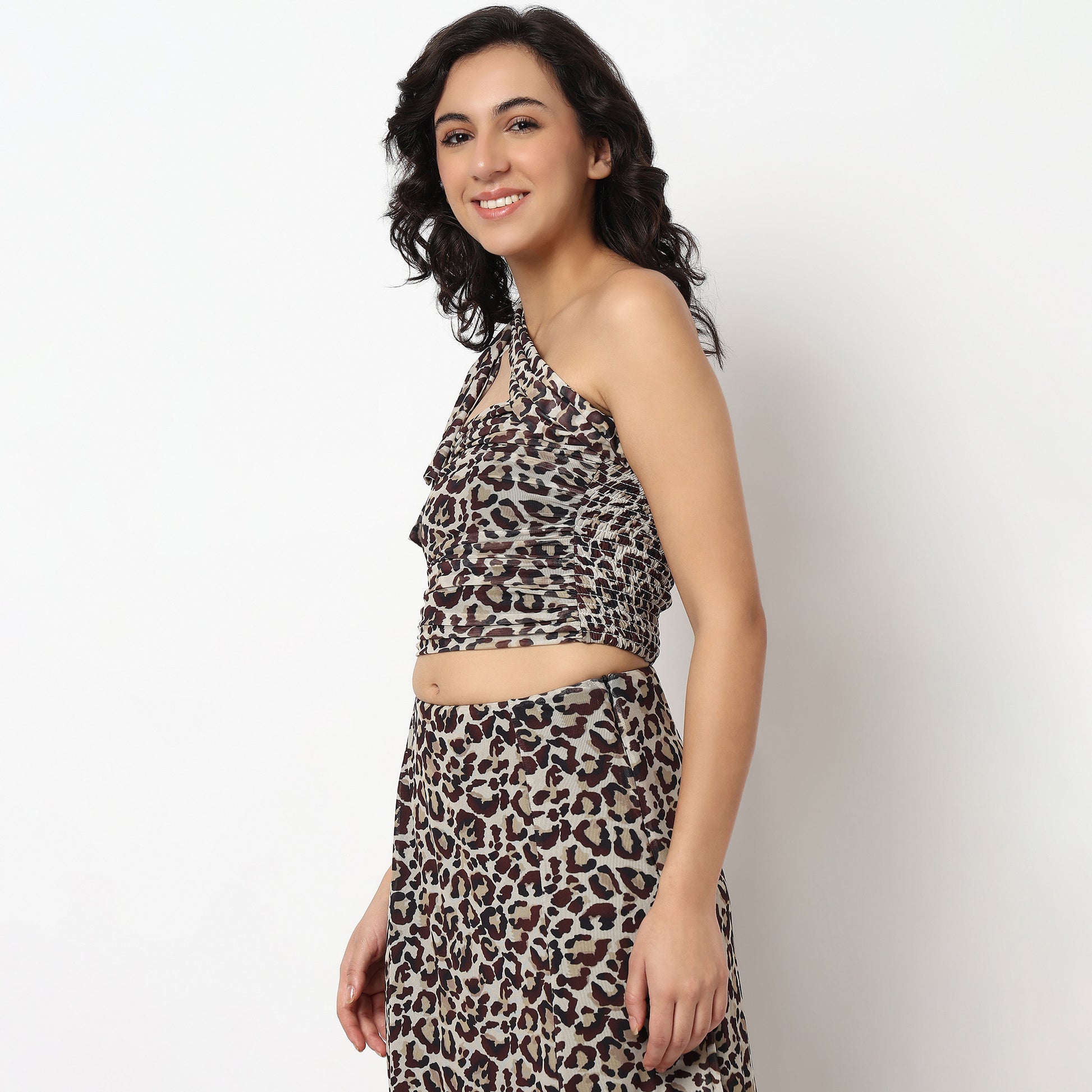 Buy Women Slim Fit Animal Print Sleeveless Top  - Style Union